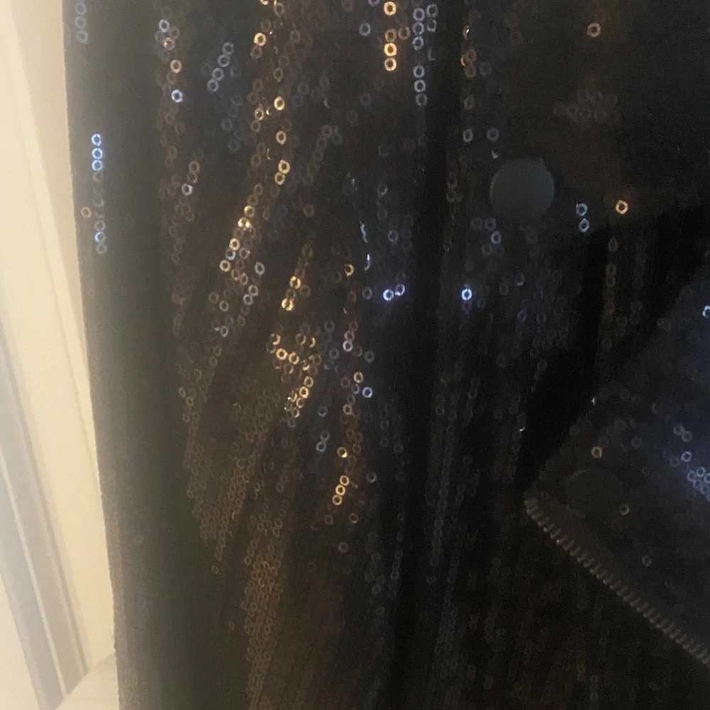 Sequin Black Jacket material girl - Picture 3 of 5